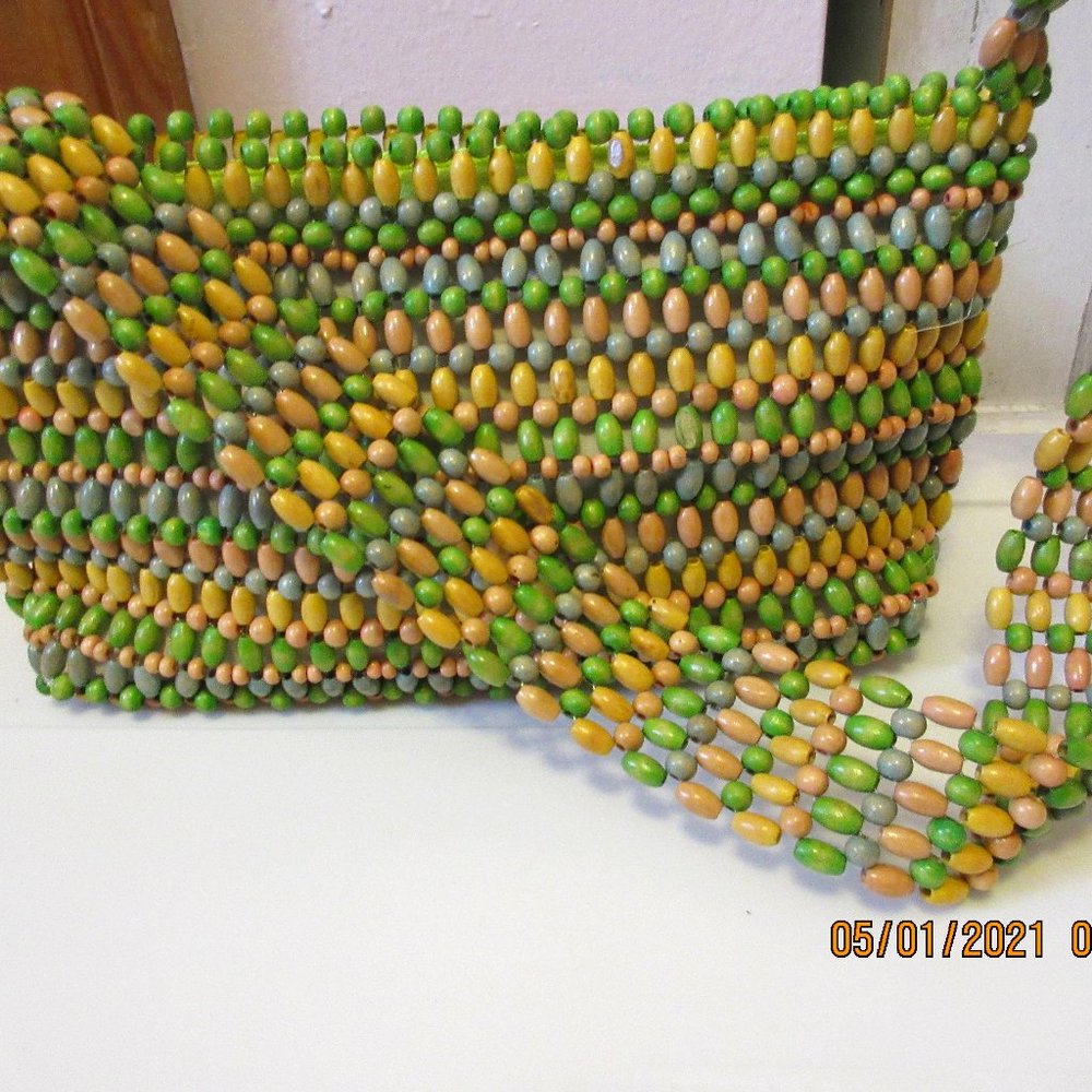 Pastel Beaded Shoulder Bag - NEW